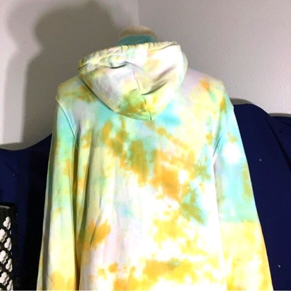 H&M Size Yellow/Green Tie Dye Hoodie Sweater - Picture 10 of 14